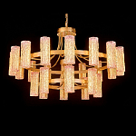 Люстра двухъярусная круглая с текстурными цилиндрическими плафонами Glimpse варинант исполнения - 3 | Loft Concept в Москве