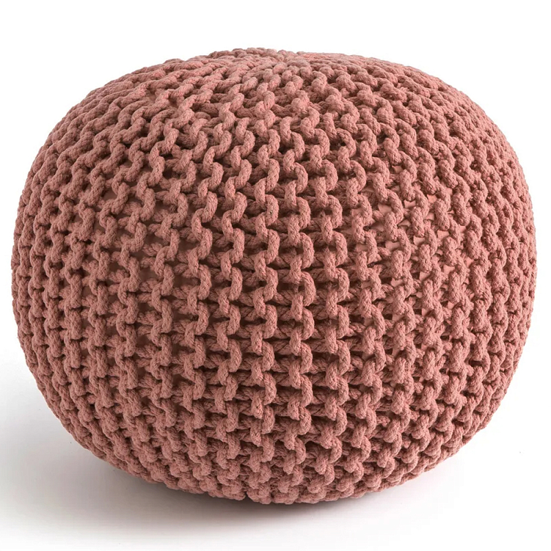    Pink Knitted Ball Pouf    | Loft Concept 