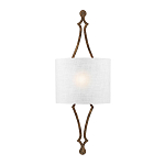 Бра с цилиндрическим тканевым абажуром белого цвета Feiss варинант исполнения - 1 | Loft Concept в Москве