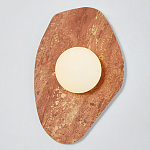 Бра с каменным основанием и плафоном из стекла Brown Shaw Marble Lighting варинант исполнения - 1 | Loft Concept в Москве