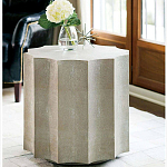 Приставной стол бежевый Stingray Skin Table кожа варинант исполнения - 2 | Loft Concept в Москве