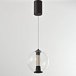 Подвесной светильник с плафоном в форме шара Inner Gleam Orb black  варинант исполнения - 6 | Loft Concept в Москве