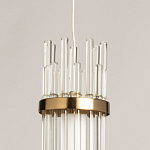 Подвесной светильник с цилиндром из прозрачных стеклянных трубок Nembus варинант исполнения - 9 | Loft Concept в Москве