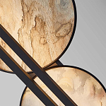 Бра из двух каменных дисков в металлической раме Constellation варинант исполнения - 3 | Loft Concept в Москве