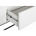 ТВ-тумба белая с  2-мя дверцами и ящиком Strict Lines варинант исполнения - 4 | Loft Concept в Москве