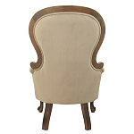 Кресло с мягкой обивкой из светло-коричневого велюра на 4-х деревянных ножках Evelyn Classical Armchair варинант исполнения - 2 | Loft Concept в Москве