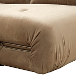 Дизайнерский угловой диван с велюровой светло-коричневой обивкой Fosse Sofa варинант исполнения - 8 | Loft Concept в Москве