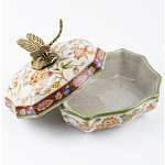 Фарфоровая шкатулка с бронзовой стрекозой Eden Garden варинант исполнения - 4 | Loft Concept в Москве