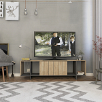 ТВ-тумба с откидной дверцей и 4-мя полками ZITANO TV STAND OAK варинант исполнения - 1 | Loft Concept в Москве