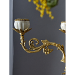 Подсвечник белый Попугай из фарфора с бронзовыми элементами Eden Garden варинант исполнения - 7 | Loft Concept в Москве