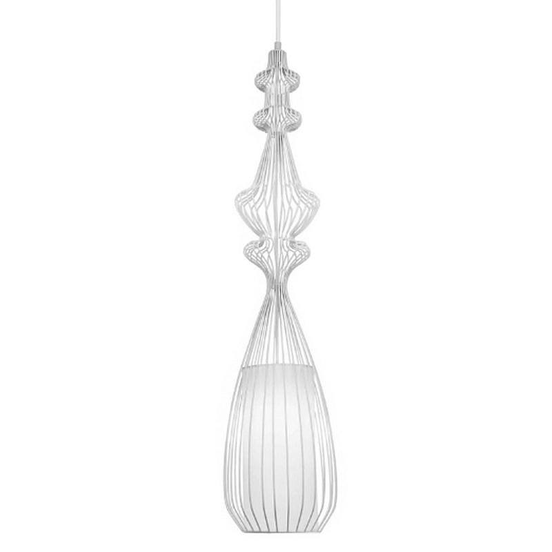 Подвесной светильник Wire Dream Pendant 1 Белый Белый Подвесной светильник Wire Dream Pendant 1 Белый Белый в Москве | Loft Concept