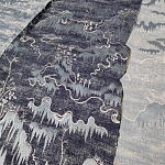 Мебельная ткань Вышивка темно-серый цвет 130 см T2-40 варинант исполнения - 2 | Loft Concept в Москве