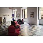 Дизайнерский модульный диван волнистой формы с цветным принтом Poltronova Superonda Sofa варинант исполнения - 9 | Loft Concept в Москве