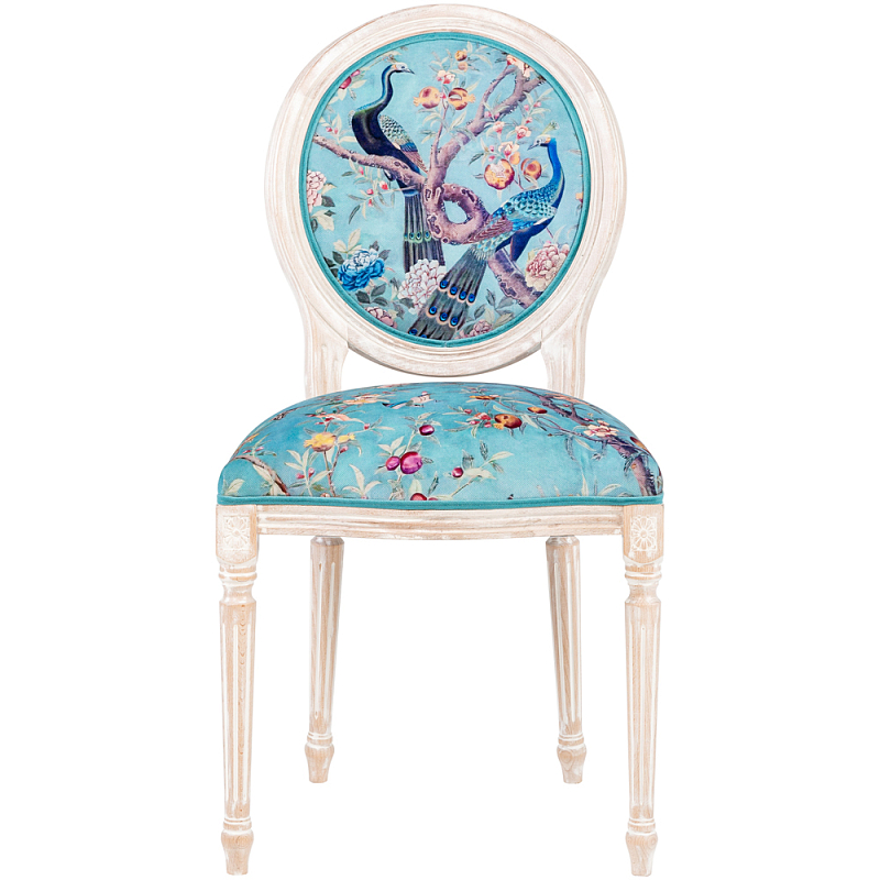          Turquoise Beige Chinoiserie Garden Chair  ̆    | Loft Concept 