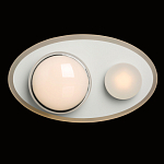 Бра овальной формы белого цвета с 2-мя лампами Lunar Pebbles варинант исполнения - 2 | Loft Concept в Москве