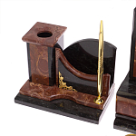 Настольный письменный набор из лемезита и змеевика с декором в виде Орла в подарочной упаковке Successful Leader варинант исполнения - 5 | Loft Concept в Москве