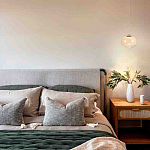 Подвесной светильник с янтарным рифленым стеклянным плафоном Ferm Living варинант исполнения - 7 | Loft Concept в Москве