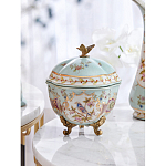 Шкатулка голубого цвета с цветочными орнаментами Blue Garden варинант исполнения - 7 | Loft Concept в Москве