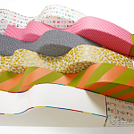 Дизайнерский модульный диван волнистой формы с цветным принтом Poltronova Superonda Sofa варинант исполнения - 43 | Loft Concept в Москве