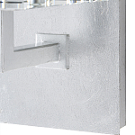 Бра серебряное с фактурным прозрачным абажуром Optical Crystal варинант исполнения - 2 | Loft Concept в Москве