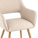 Стул в рогожке бежевого цвета NEASAN STOOL варинант исполнения - 6 | Loft Concept в Москве