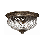 Потолочный светильник с чашеобразным плафоном из толстого волнообразного стекла и широким узорчатым основанием Hinkley варинант исполнения - 1 | Loft Concept в Москве