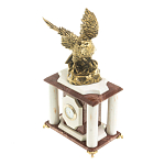Часы настольные из натурального камня с декором в виде орла Eagle Stone Clock варинант исполнения - 2 | Loft Concept в Москве