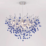 Люстра с синими стеклянными подвесками в форме капель FAIRYTREE Light варинант исполнения - 1 | Loft Concept в Москве