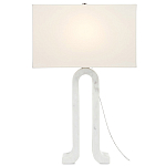 Настольная лампа на арочном корпусе с прямоугольным абажуром One Piece Support варинант исполнения - 2 | Loft Concept в Москве