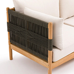 Садовый диван из тикового дерева и веревок Оreon варинант исполнения - 10 | Loft Concept в Москве