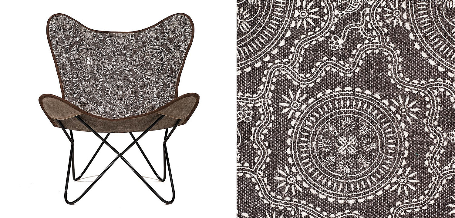 Кресло Indian black and white pattern - Loft-Concept в Москве