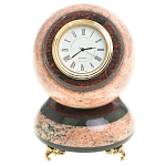 Часы настольные в виде шара из натурального камня Ball Stone Clock варинант исполнения - 1 | Loft Concept в Москве