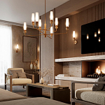 Бра с цилиндрическим матовым плафоном и шаром из камня на металлическом основании Orb Essence варинант исполнения - 8 | Loft Concept в Москве