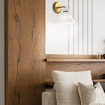 Бра с белым конусным плафоном из стекла Alora Mood варинант исполнения - 9 | Loft Concept в Москве