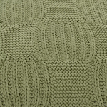 Подушка из хлопка рельефной вязки зеленого цвета Eden Line варинант исполнения - 3 | Loft Concept в Москве