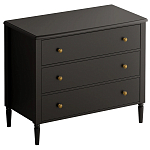 Комод с 3 ящиками Blues Black варинант исполнения - 1 | Loft Concept в Москве