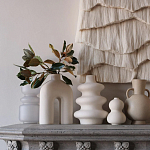 Светло-Бежевое Панно из нитей White Landscape Wall Hanging варинант исполнения - 2 | Loft Concept в Москве