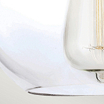 Подвесной светильник цвета никель с прозрачным стеклянным плафоном на цепи Feiss варинант исполнения - 10 | Loft Concept в Москве