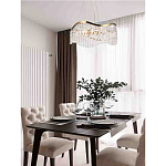 Люстра подвесная волнистой формы с хрустальными подвесками Ludivine Lighting варинант исполнения - 5 | Loft Concept в Москве