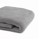 Плед из хлопка серого цвета Waffle Comfort варинант исполнения - 2 | Loft Concept в Москве