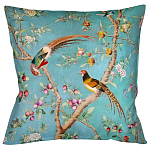 Подушка декоративная с изображением птиц в саду Chinoiserie Birds in the Peach Orchard Cushion варинант исполнения - 1 | Loft Concept в Москве