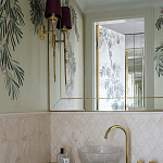 Обои ручная роспись Silk Tree Original colourway on White Metal gilded paper варинант исполнения - 3 | Loft Concept в Москве