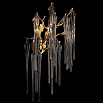 Бра с бронзовыми акцентами и прозрачными стеклянными каплями Droplet Bra варинант исполнения - 2 | Loft Concept в Москве