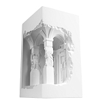 Встраиваемый в стену гипсовый светильник под покраску с колоннами и арками в античном стиле Antiquity Athena варинант исполнения - 6 | Loft Concept в Москве