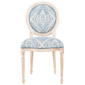 Мягкий стул со светло-голубым узором Ikat Pattern 2