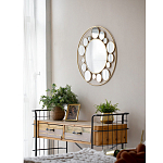 Зеркало настенное с круглыми зеркальными вставками Modern Mirror Space варинант исполнения - 2 | Loft Concept в Москве