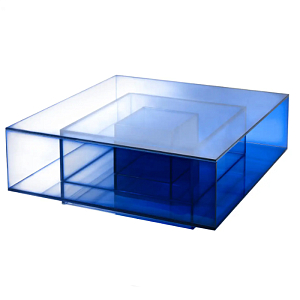 Кофейный Стол Null Blue Glass Clear Transition Color Coffee Table by Studio Buzao Customizable