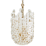 Подвесной светильник декорированный цветами из стекла Lightness of Flowers варинант исполнения - 1 | Loft Concept в Москве