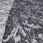 Мебельная ткань Вышивка темно-серый цвет 130 см T2-40 варинант исполнения - 1 | Loft Concept в Москве