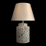 Настольная лампа цилиндрическая с цветочной росписью Lamp Flower Painting варинант исполнения - 3 | Loft Concept в Москве